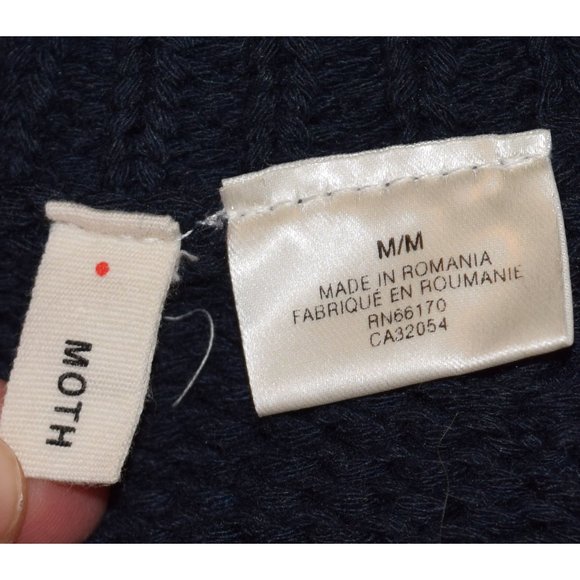 Anthro- Moth Blue Sweater size M - Picture 6 of 7